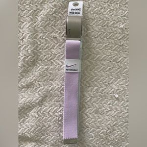 The Nike Golf Web Belt Adjustable Up To 42 Gray/Lilac New. Men or women.